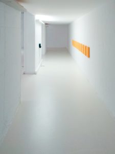 white medical office hallway